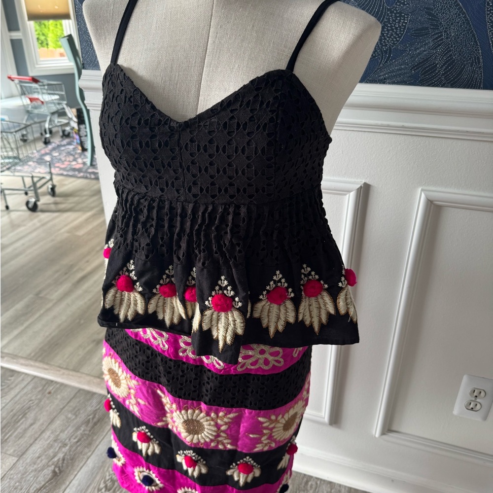 Leifsdottir Pom Pom skirt and top set